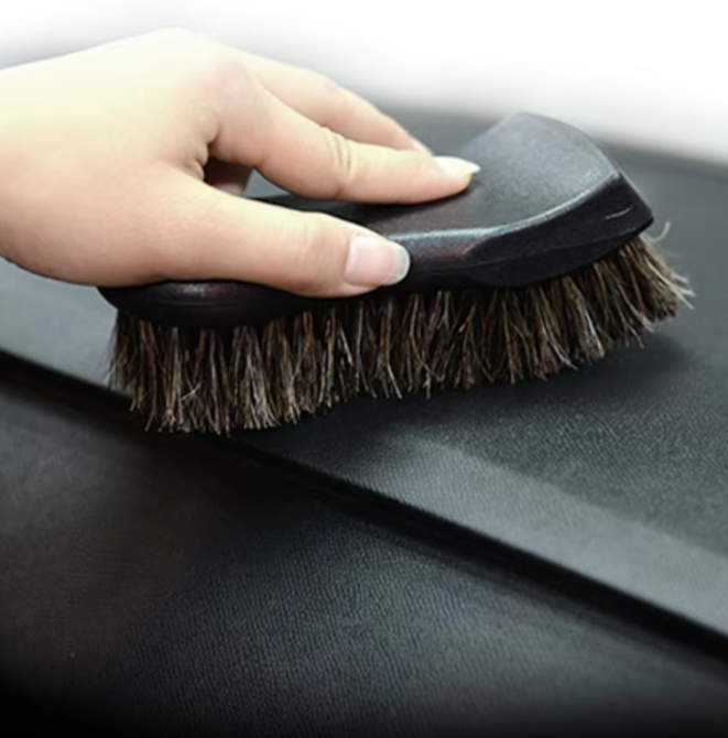 Leather Cleaner Interior - Echte Rosshaar-Leder-Reinigungsbürste für die Auto-Innenreinigung -